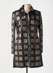 Veste en cuir noir AKHESA pour femme seconde vue