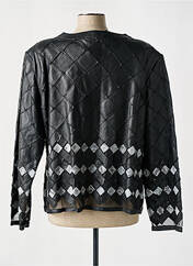 Veste en cuir noir AKHESA pour femme seconde vue