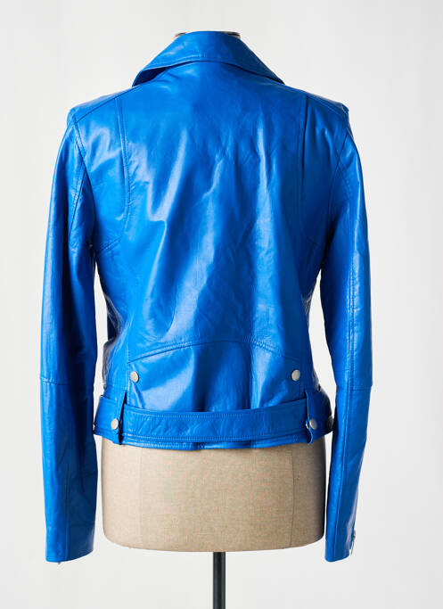 Veste en cuir bleu INTUITION pour femme