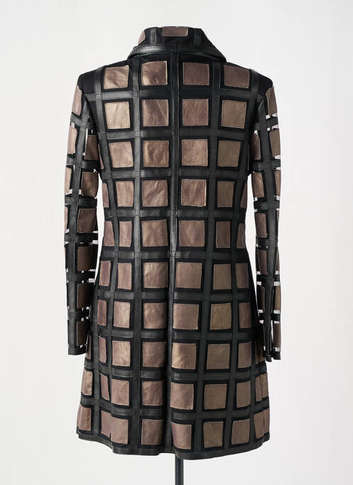 Veste en cuir noir AKHESA pour femme