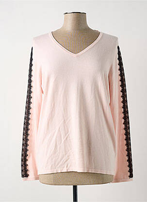 Pull coupe cintrée manches longues rose COMMA, femme