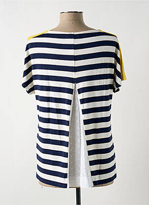 T-shirt stretch manches courtes bleu PAUPORTÉ femme