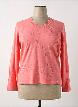Pull coupe cintrée manches longues rose LUCIA femme