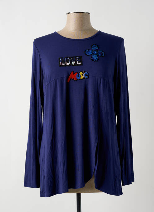 T-shirt bleu POUPEE CHIC pour femme
