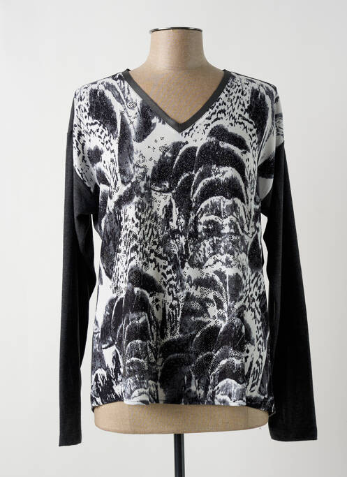 T-shirt gris EVA KAYAN pour femme