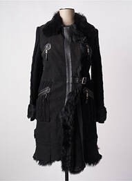 Veste en cuir poches noir AKHESA femme