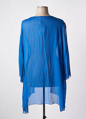 Veste casual col rond bleu MARIA BELLENTANI femme