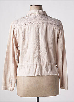 Veste casual poches beige EVA KAYAN femme