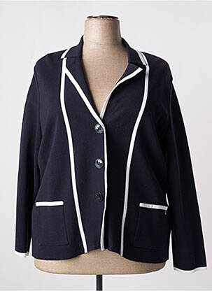 Gilet manches longues fermeture boutonnée sur le devant bleu LUCIA femme