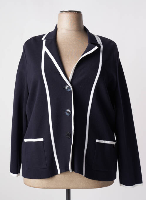 Gilet manches longues bleu LUCIA pour femme