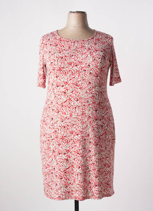 Robe mi-longue rouge GEVANA pour femme