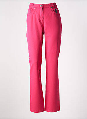 Pantalon droit stretch taille normale rouge FABER femme