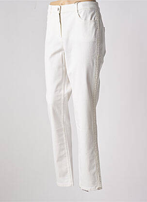 Jeans coupe slim stretch taille normale beige BASLER femme