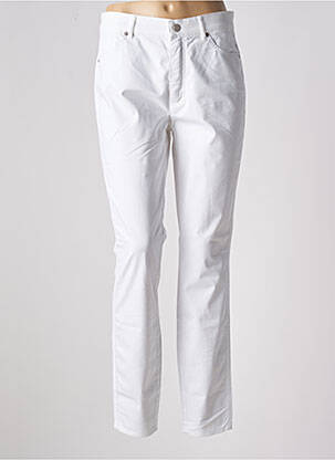 Pantalon slim tissage popeline taille normale blanc ROSNER femme
