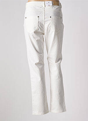 Pantalon slim tissage popeline taille normale beige BRUNO SAINT HILAIRE femme