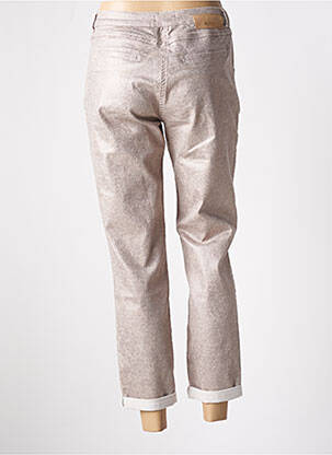 Pantalon slim tissage popeline beige EVA KAYAN femme