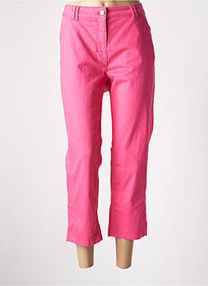 Pantacourt stretch taille normale rose BASLER femme