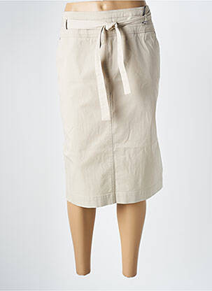 Jupe mi-longue stretch beige ATELIER GARDEUR femme