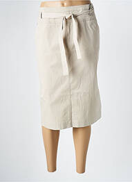 Jupe mi-longue coupe droite beige ATELIER GARDEUR femme