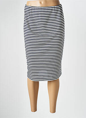 Jupe mi-longue taille haute bleu ATELIER GARDEUR femme