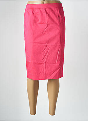Jupe mi-longue taille à pinces rose BASLER femme