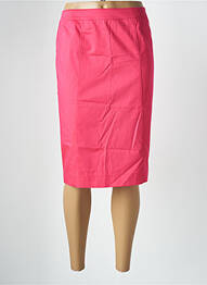 Jupe mi-longue taille à pinces rose BASLER femme