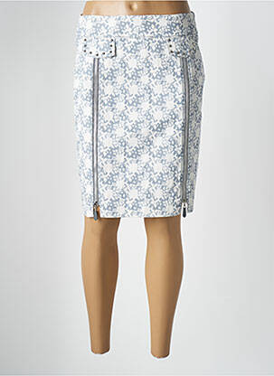 Jupe mi-longue taille haute gris POUPEE CHIC femme