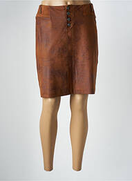 Jupe courte taille haute marron FUEGO WOMAN femme