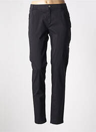 Pantalon slim tissage popeline taille normale noir AKELA KEY femme