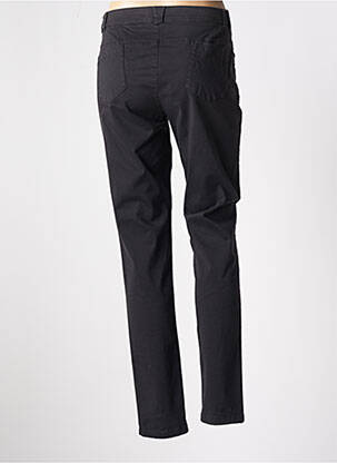 Pantalon slim tissage popeline taille normale noir AKELA KEY femme