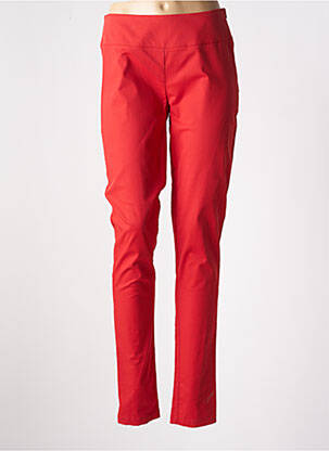 Pantalon slim tissage popeline taille normale rouge SARAH PACINI femme