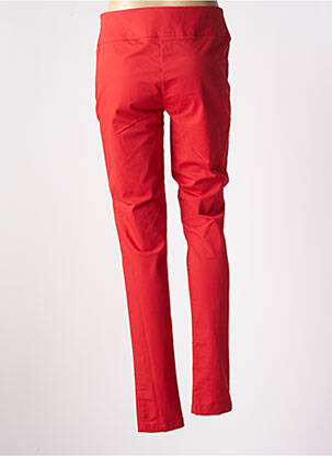 Pantalon slim tissage popeline taille normale rouge SARAH PACINI femme