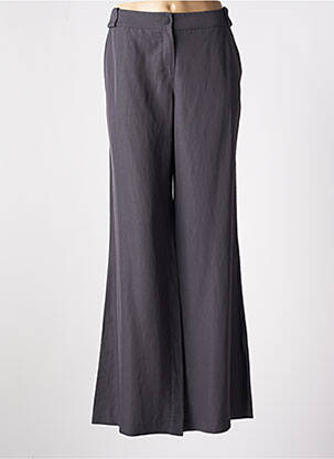 Pantalon large fermeture zippée sous rabat boutonné taille normale gris SARAH PACINI femme