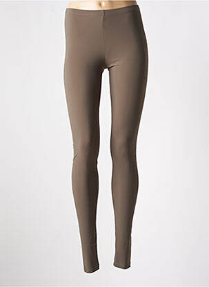Legging effet matière satinée taille normale vert SARAH PACINI femme