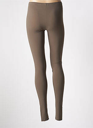 Legging effet matière satinée taille normale vert SARAH PACINI femme
