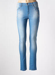 Jeans skinny taille haute taille haute bleu CRISTINA BARROS femme