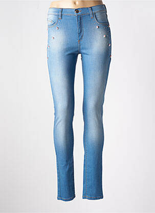 Jeans skinny taille haute taille haute bleu CRISTINA BARROS femme