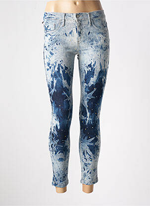 Jeans skinny taille normale taille normale bleu DESGASTE femme