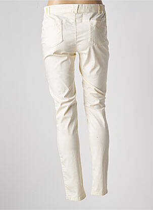 Pantalon slim tissage popeline taille normale beige AKELA KEY femme