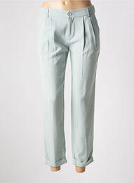 Pantalon 7/8 taille à pinces taille normale vert SEE U SOON femme