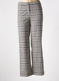 Pantalon large fermeture zippée sous rabat boutonné taille normale noir ICHI femme