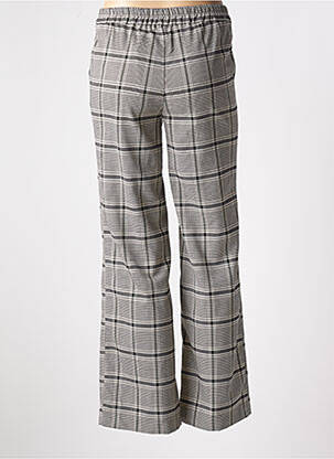Pantalon large fermeture zippée sous rabat boutonné taille normale noir ICHI femme
