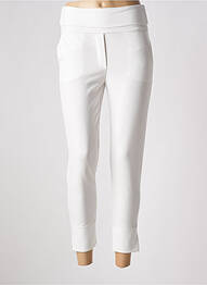 Pantalon 7/8 taille haute taille haute blanc MANILA GRACE femme