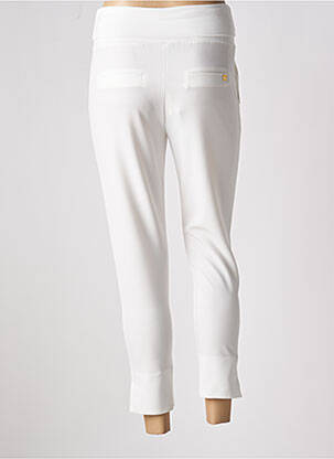 Pantalon 7/8 taille haute taille haute blanc MANILA GRACE femme
