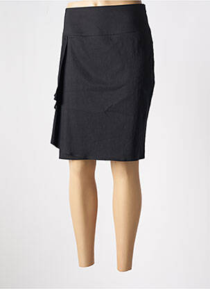 Jupe mi-longue fermeture zip latéral noir SARAH PACINI femme