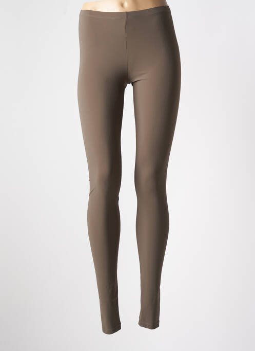 Legging effet matière satinée taille normale vert SARAH PACINI femme