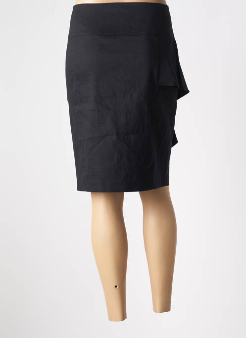Jupe mi-longue fermeture zip latéral noir SARAH PACINI femme