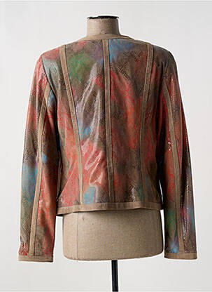 Veste en cuir poches beige AKHESA femme