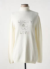 Pull col roulé blanc FUEGO WOMAN pour femme seconde vue