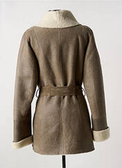 Veste en cuir gris GIORGIO pour femme seconde vue